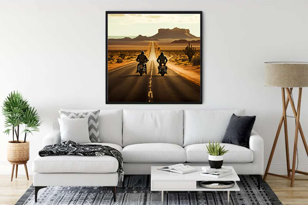 Diamond Painting - Wind im Haar - gedruckt in Ultra-HD - Motorrad, Motorräder, Neu eingetroffen, Quadratisch