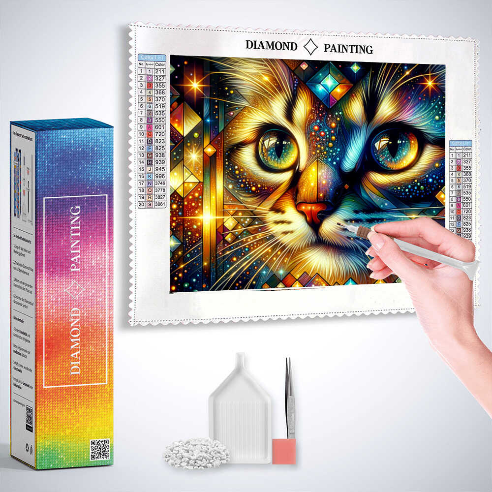Diamond Painting - Katzen Fensterbild