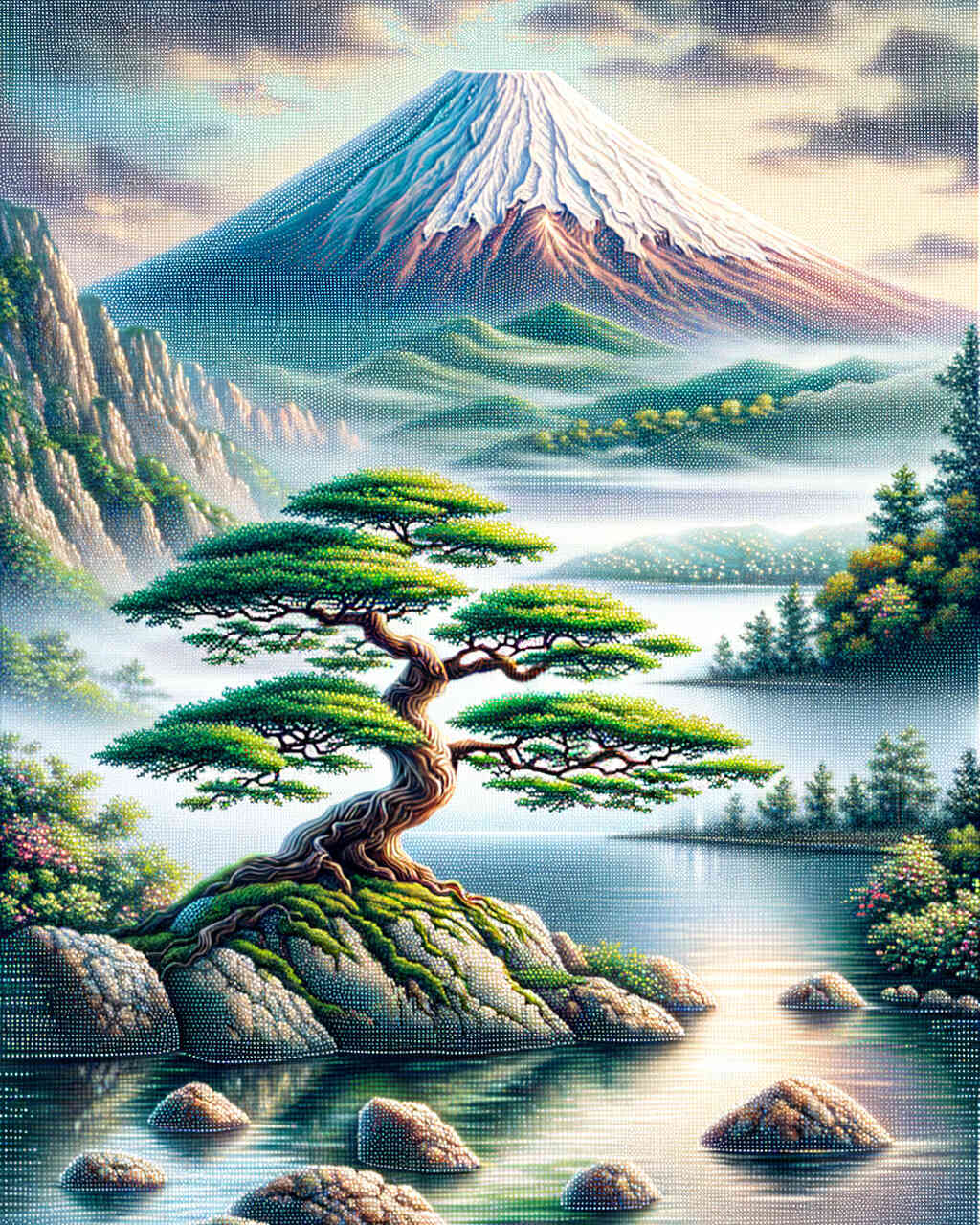 Diamond Painting - Bonsai Baum