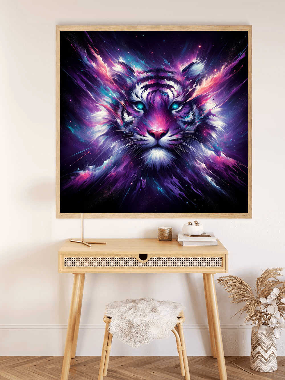 Diamond Painting - Lila Sternen Tiger