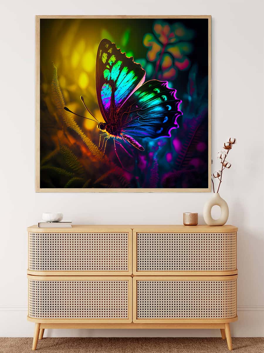 Diamond Painting - Schmetterling bei Nacht - gedruckt in Ultra-HD - Neu eingetroffen, Quadratisch, Schmetterling, Tiere