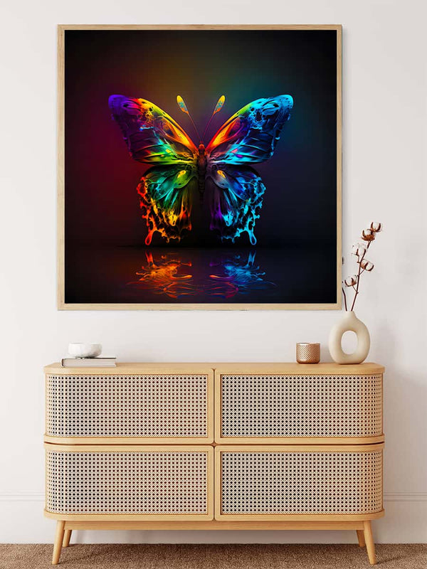 Malen nach Zahlen - Schmetterling reflekt - hochwertige Leinwand - 170523, Neu eingetroffen, Quadratisch, Schmetterling, Tiere
