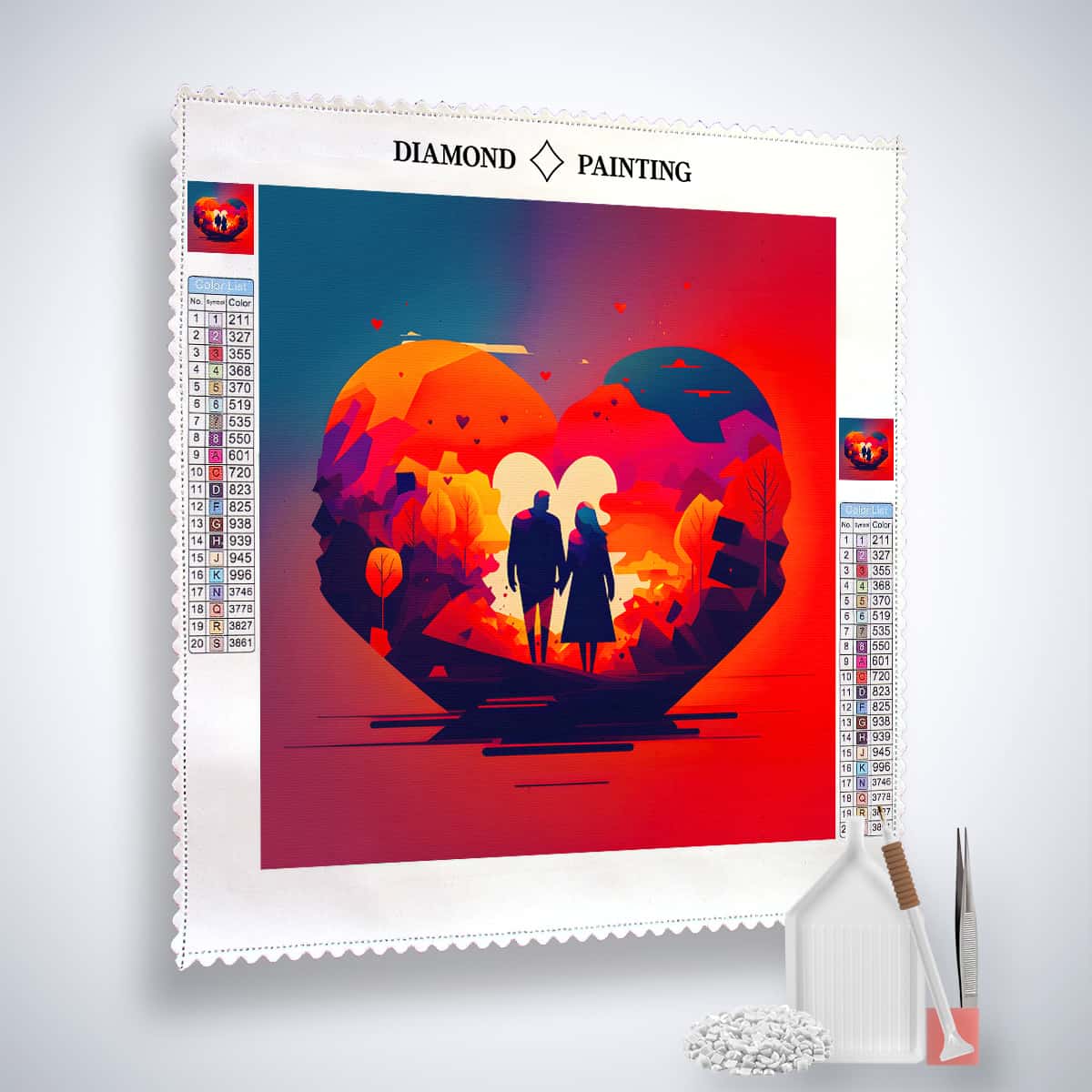 AB Diamond Painting - Rote Liebe - gedruckt in Ultra-HD - AB Diamond, Herz, Liebe, Neu eingetroffen, Quadratisch