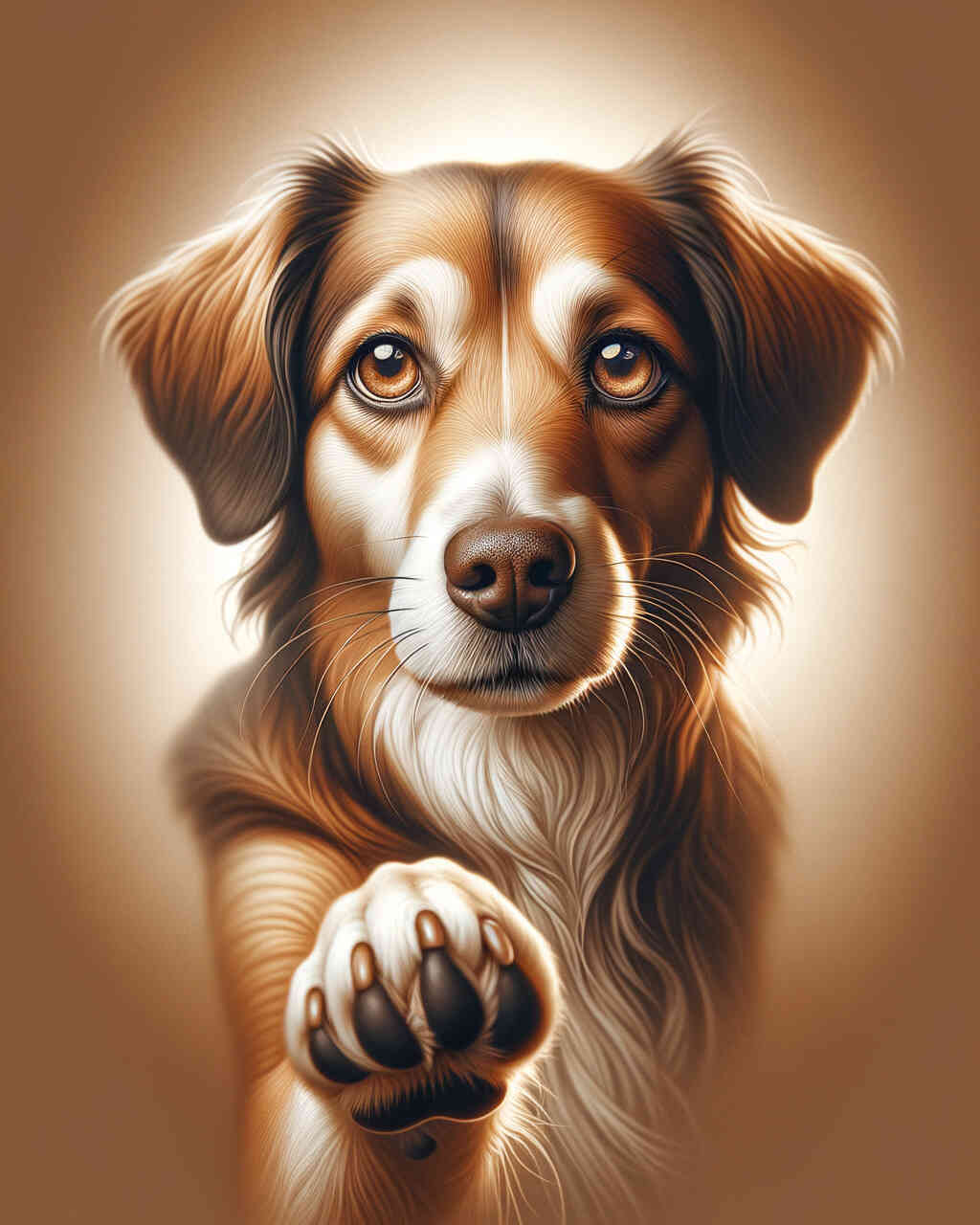 Diamond Painting - Gib Pfötchen, Hund