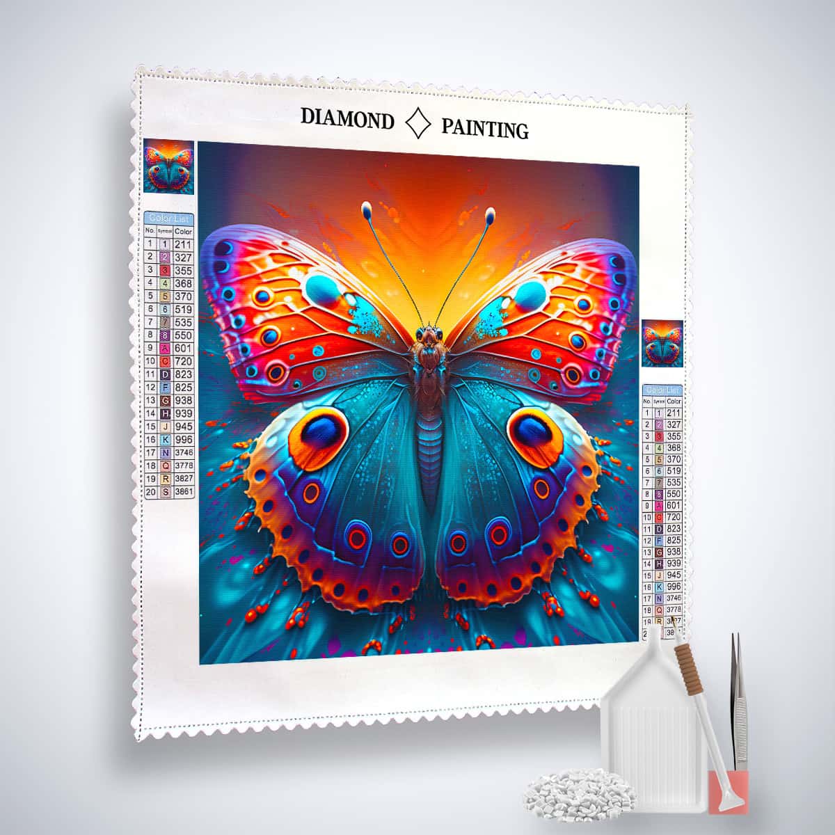 Diamond Painting - Schmetterlingsauge - gedruckt in Ultra-HD - Neu eingetroffen, Quadratisch, Schmetterling, Tiere
