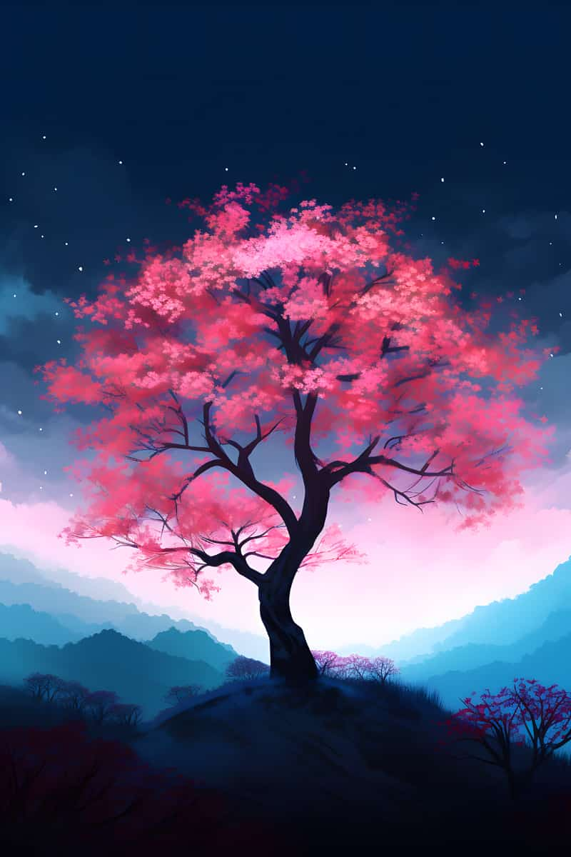 Diamond Painting - Japanischer Baum - gedruckt in Ultra-HD - Baum, Japan, Neu eingetroffen, Vertikal, Wald