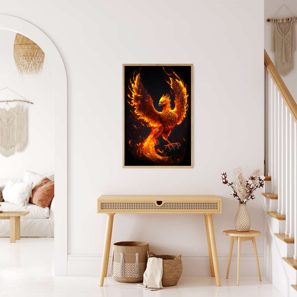 Diamond Painting - Feuer Phoenix - gedruckt in Ultra-HD - Fantasy, Neu eingetroffen, Phönix, Vertikal