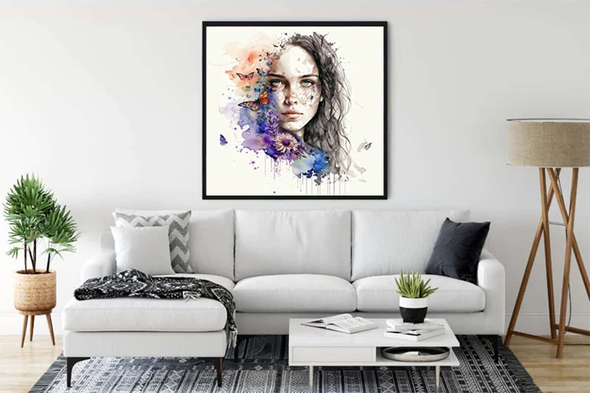 Diamond Painting - Sanfte Frauenblicke - gedruckt in Ultra-HD - Aquarell, Frauengesichter, Menschen, Neu eingetroffen, Quadratisch