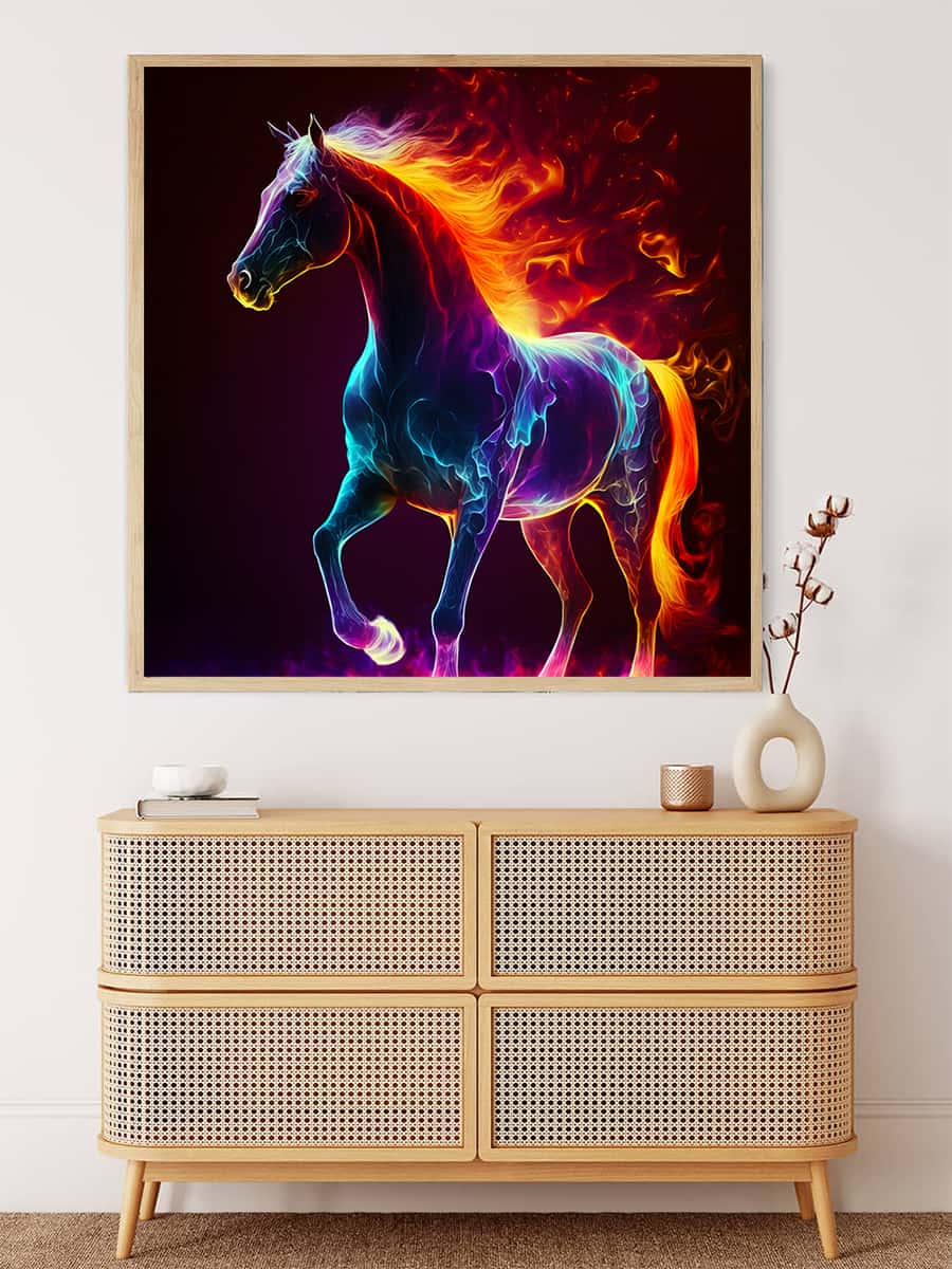 Diamond Painting - Fantastisches Pferd - gedruckt in Ultra-HD - Neu eingetroffen, Pferd, Quadratisch, Tiere