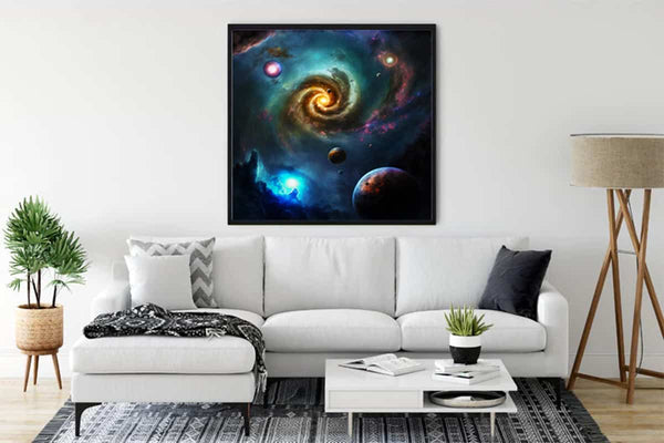 Malen nach Zahlen - Sternbildermagie - hochwertige Leinwand - 170523, Neu eingetroffen, Quadratisch, Universum, Weltall