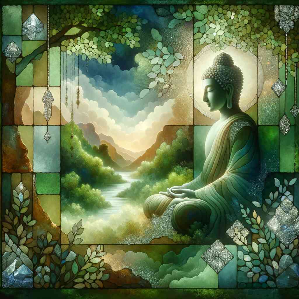 Diamond Painting - Buddha am Fenster