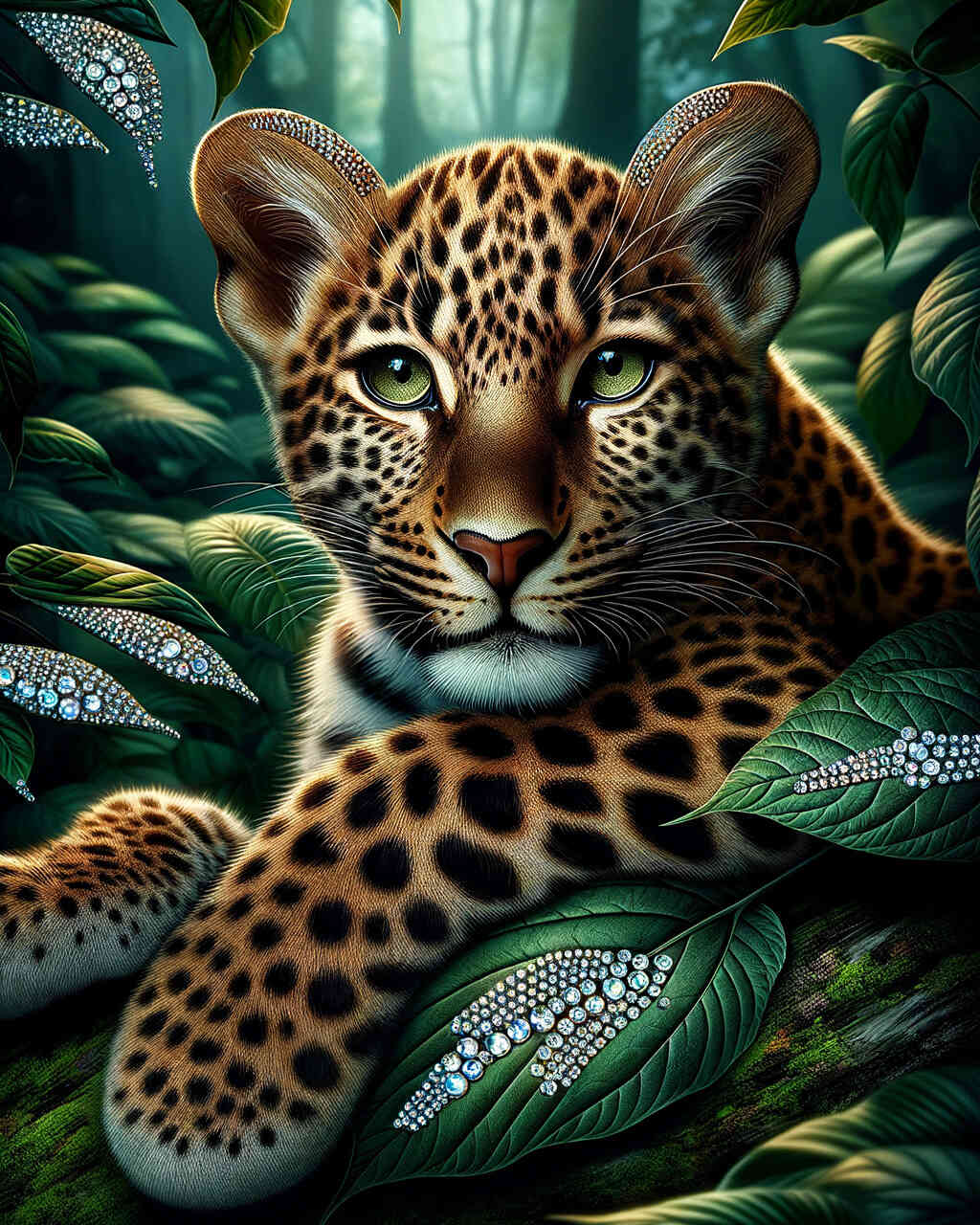 Diamond Painting - Leopard entspannt