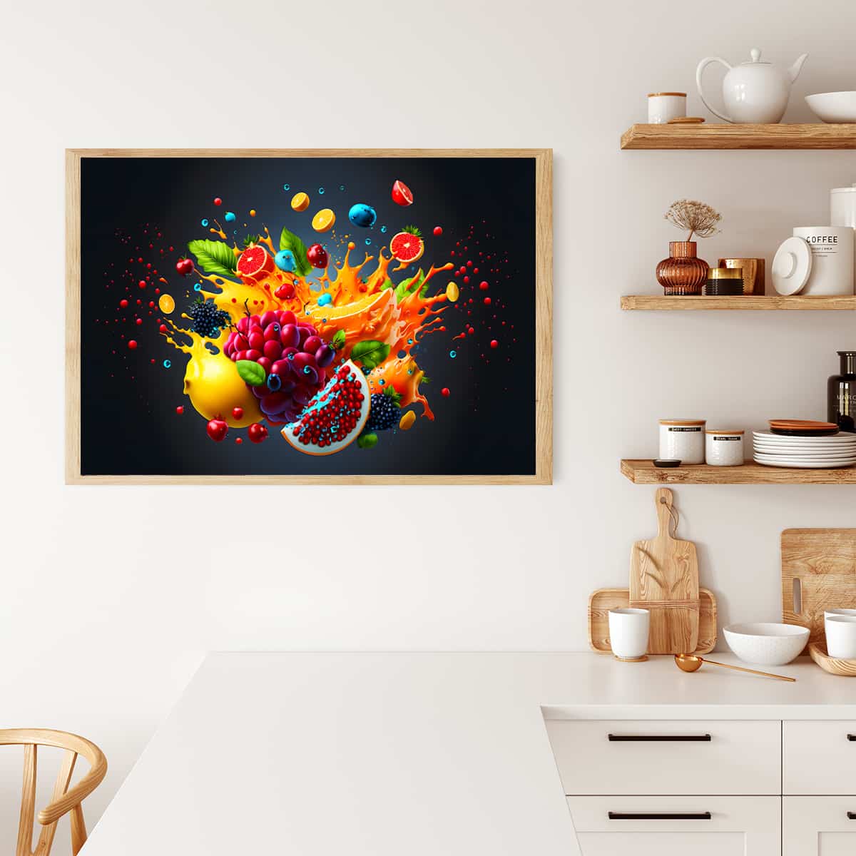 AB Diamond Painting - Fruchtexplosion Bunt - gedruckt in Ultra-HD - AB Diamond, Früchte, Horizontal, Küche, Neu eingetroffen