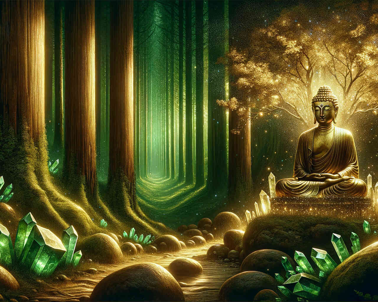 Diamond Painting - Buddha im Wald