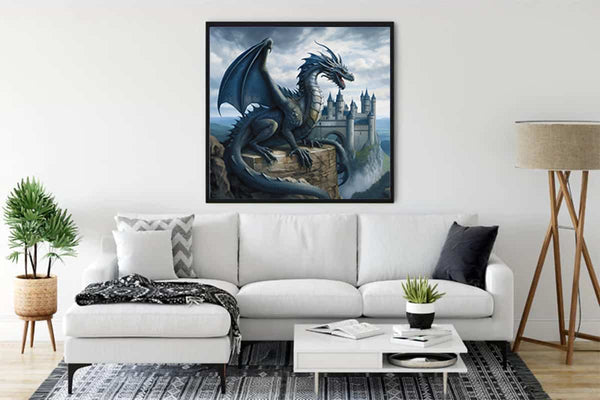 Malen nach Zahlen - Flügel der Nacht - hochwertige Leinwand - 170523, Drachen, Fantasy, Neu eingetroffen, Quadratisch