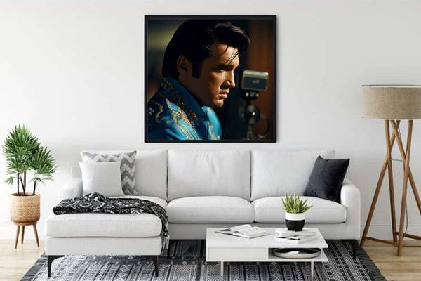 Malen nach Zahlen - Elvis, das Profil einer Legende - hochwertige Leinwand - 170523, Elvis, Menschen, Neu eingetroffen, Quadratisch
