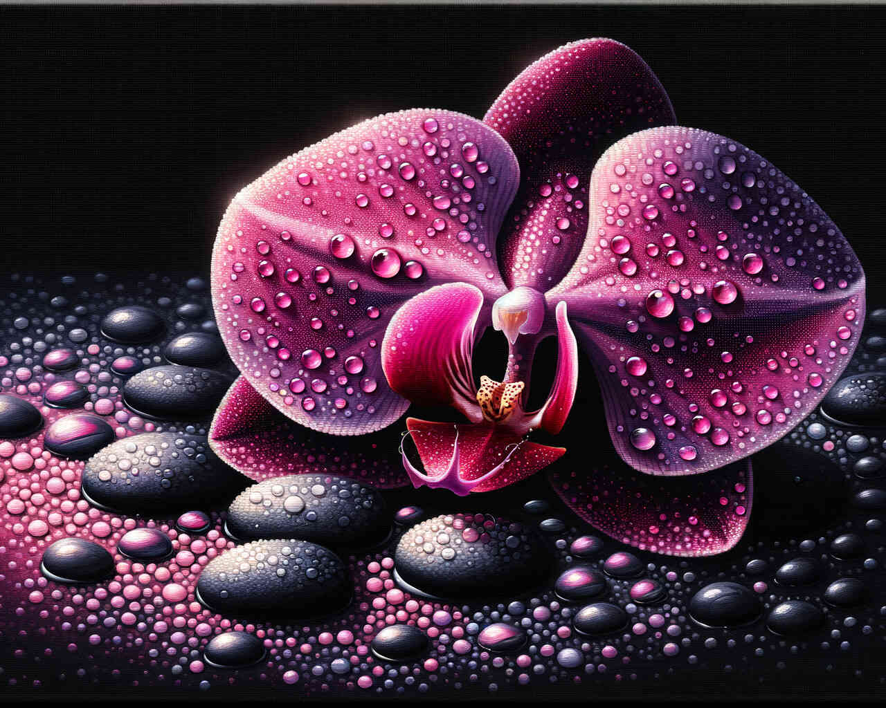 Diamond Painting - Orchidee, groß