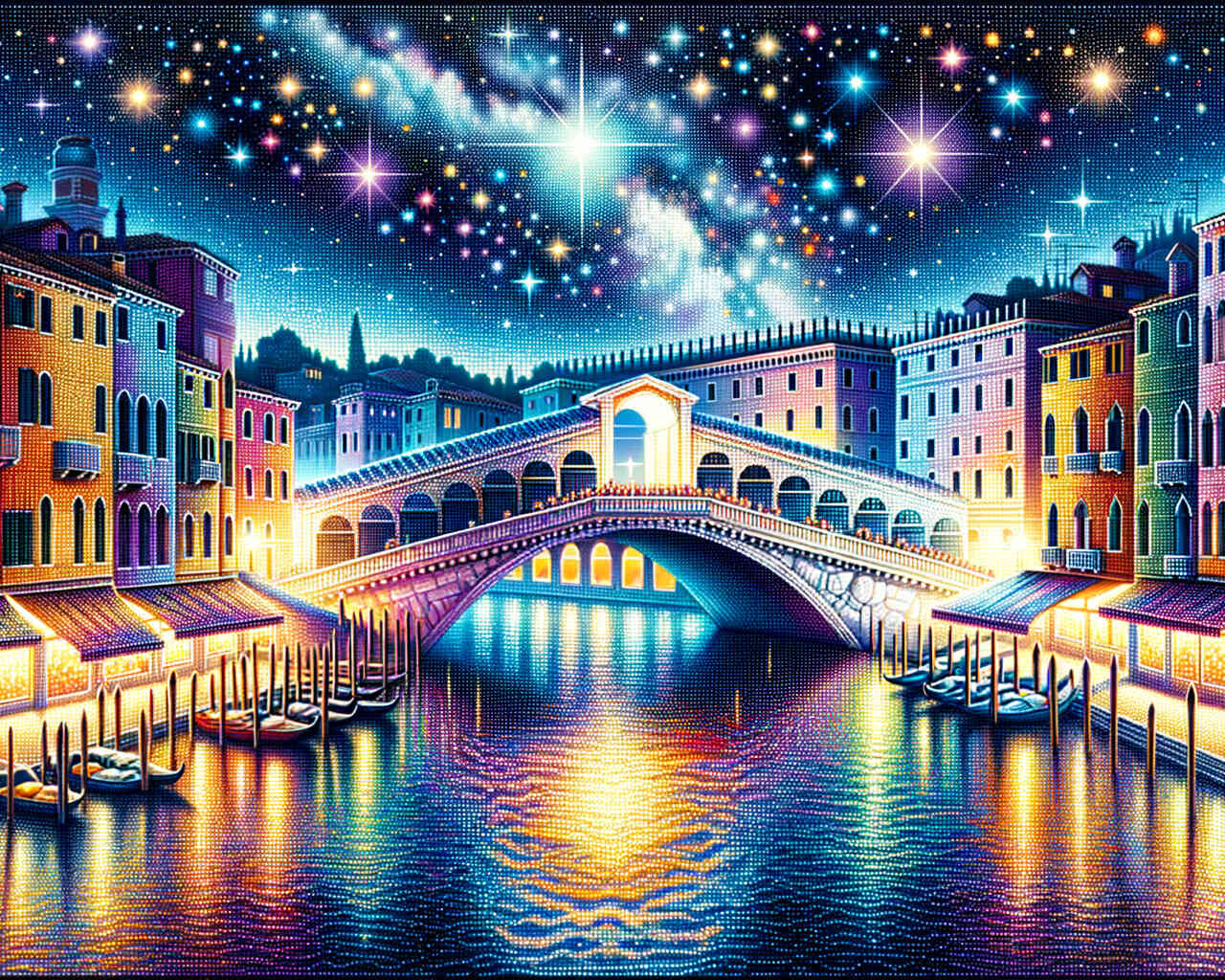 Diamond Painting - Rialtobrücke, Venedig