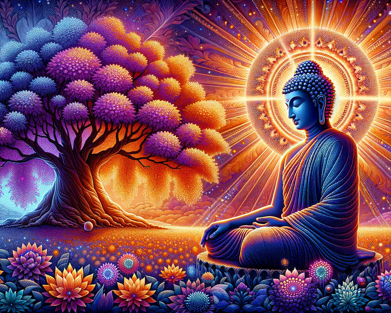 Diamond Painting - Buddha und Baum