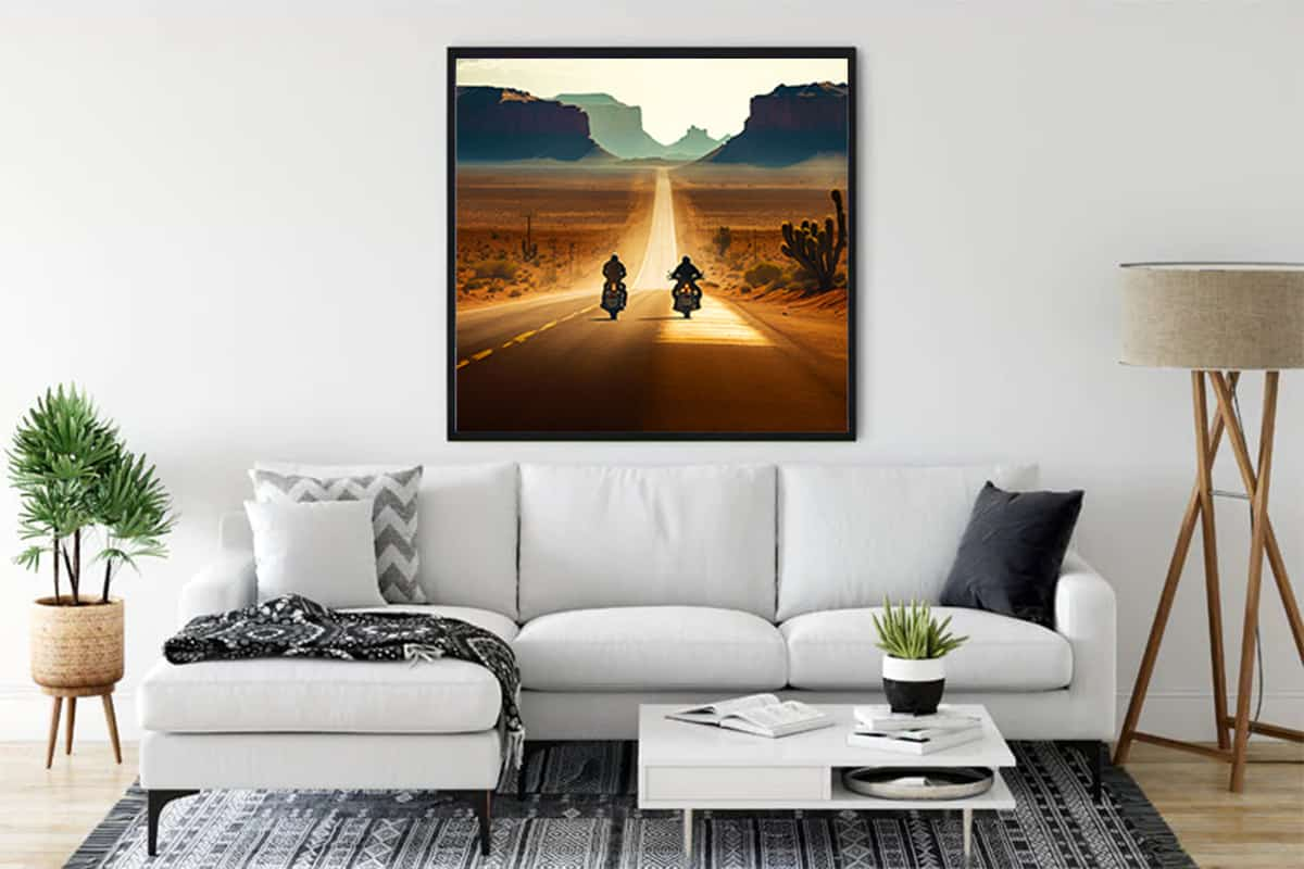 Diamond Painting - Vintage-Charme - gedruckt in Ultra-HD - Motorrad, Motorräder, Neu eingetroffen, Quadratisch