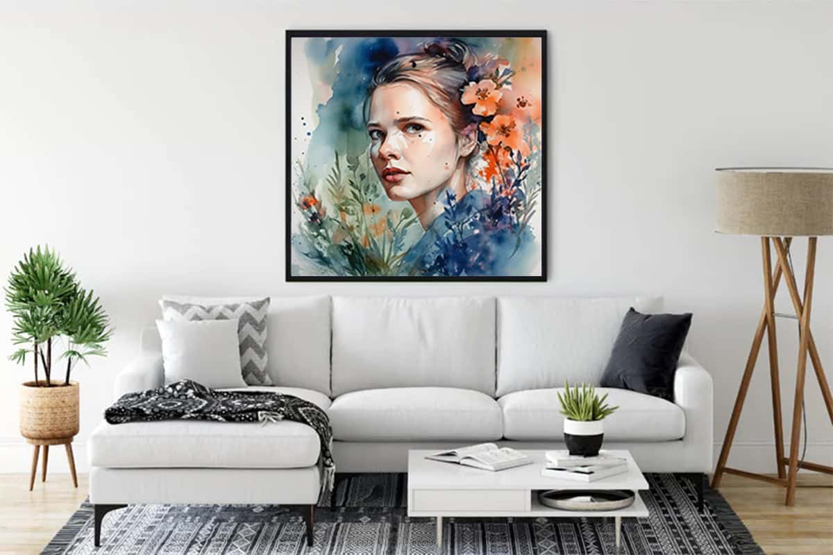 Diamond Painting - Verträumte Augenblicke - gedruckt in Ultra-HD - Aquarell, Frauengesichter, Menschen, Neu eingetroffen, Quadratisch