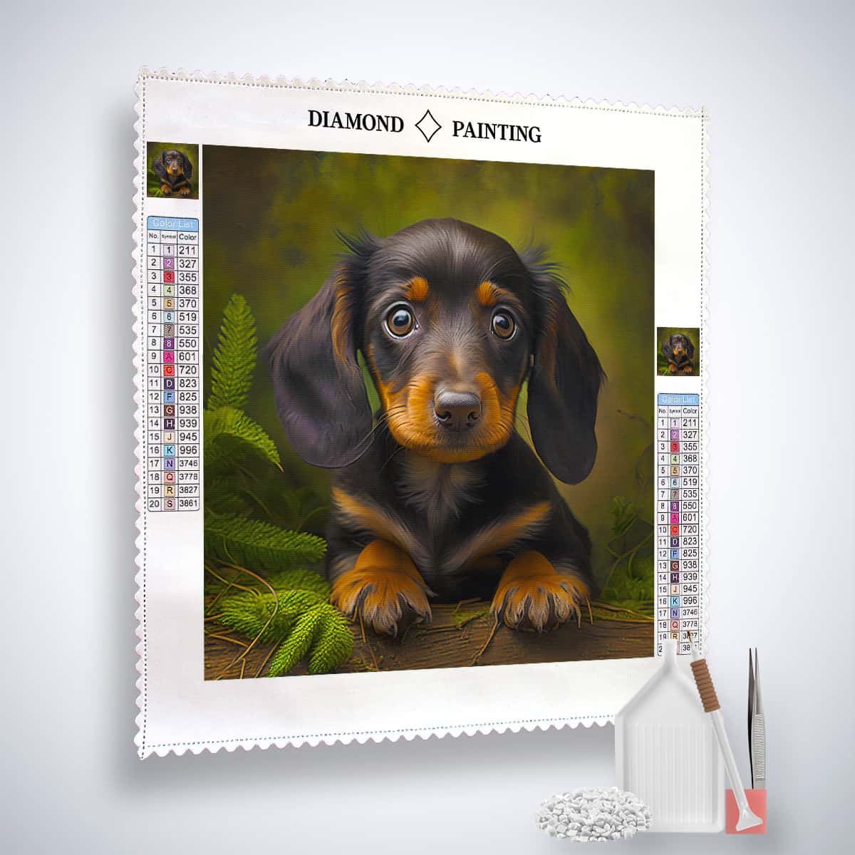 Diamond Painting - Dackelblick - gedruckt in Ultra-HD - Dackel, Hund, Neu eingetroffen, Quadratisch, Tiere