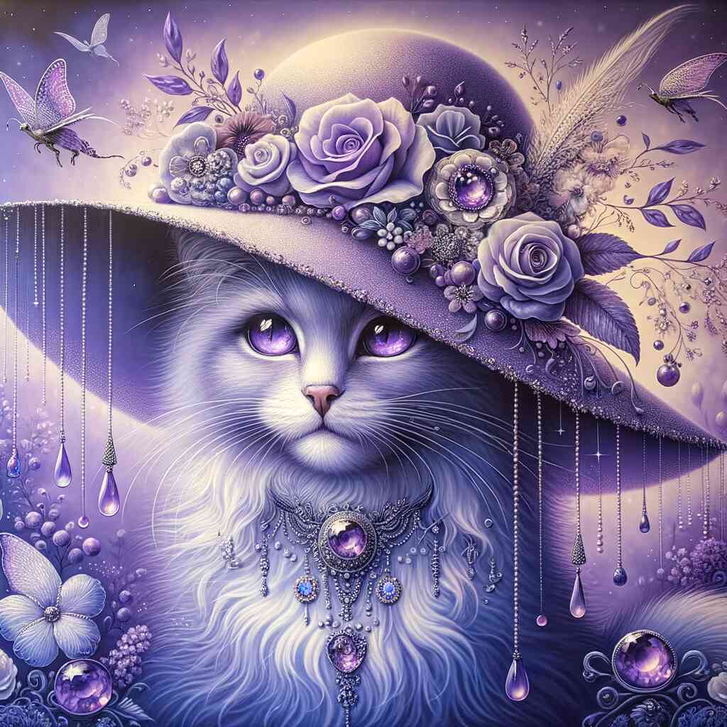 Diamond Painting - Katze mit Hut