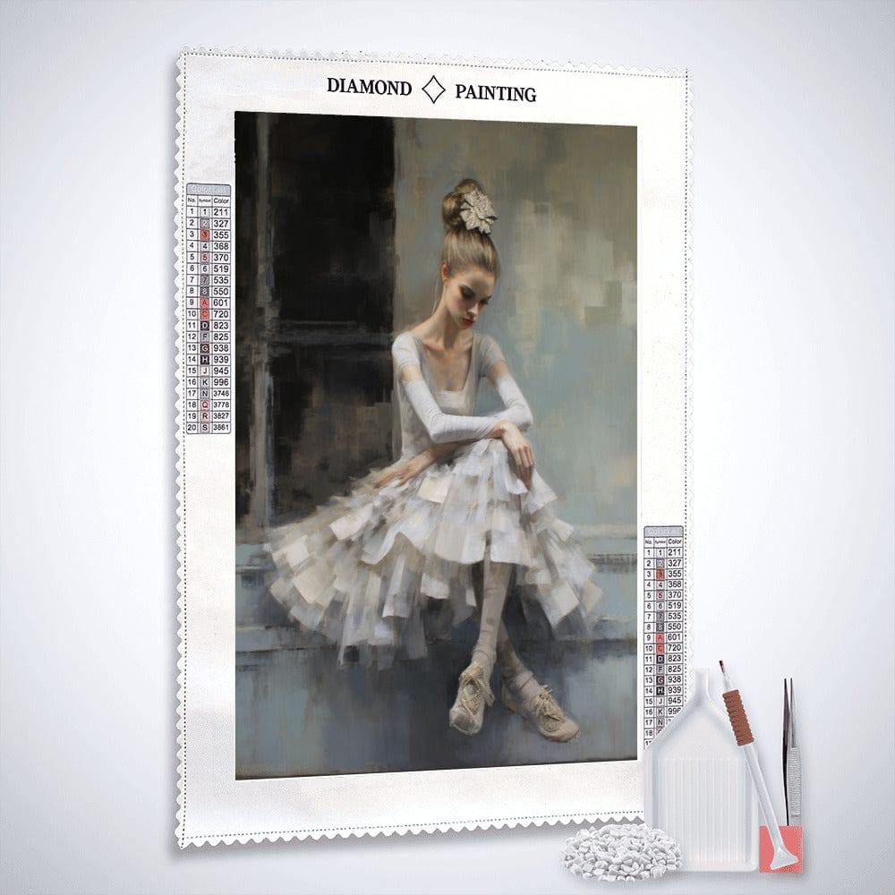 Diamond Painting - Ballerina, sitzt