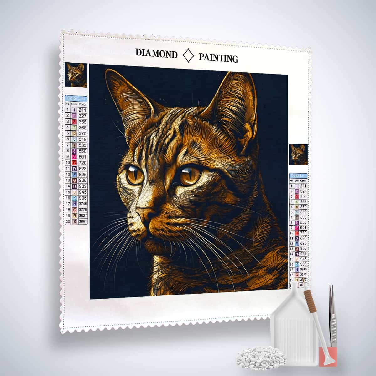 Diamond Painting - Schöne Katze - gedruckt in Ultra-HD - Katze, Neu eingetroffen, Quadratisch, Tiere