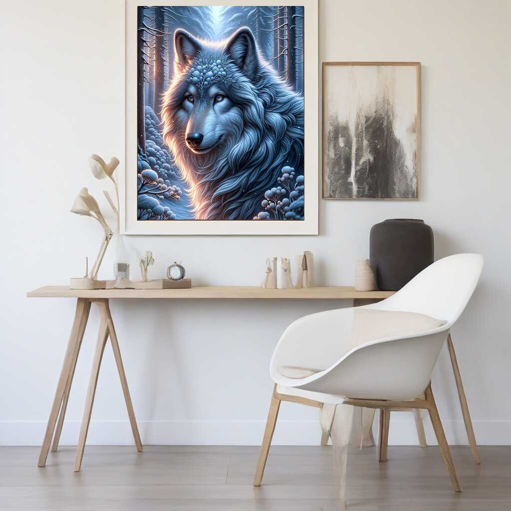 Diamond Painting - Wolf mit dickem Fell