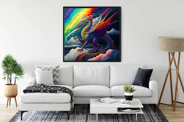 Malen nach Zahlen - Mystische Schwingen - hochwertige Leinwand - 170523, Drachen, Fantasy, Neu eingetroffen, Quadratisch