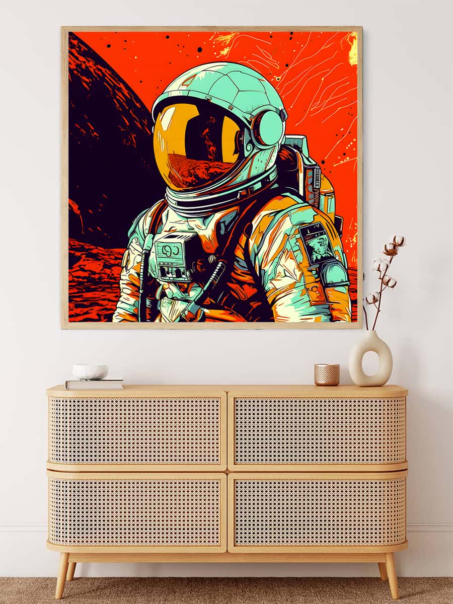 Diamond Painting - Astronaut - gedruckt in Ultra-HD - Astronaut, Neu eingetroffen, Quadratisch, Universum, Weltall