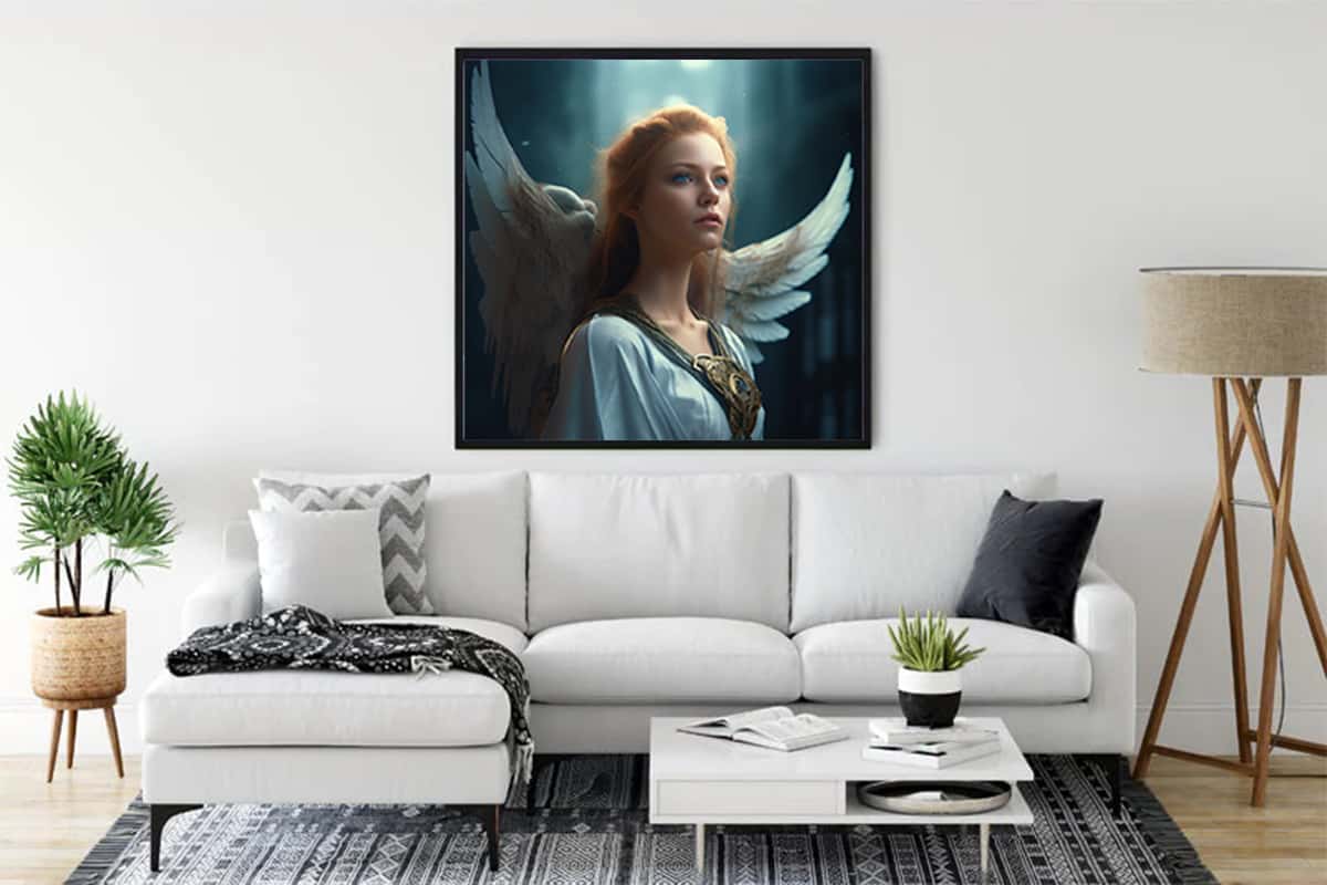 Malen nach Zahlen - Engel Frontal - hochwertige Leinwand - 170523, Engel, Fantasy, Neu eingetroffen, Quadratisch