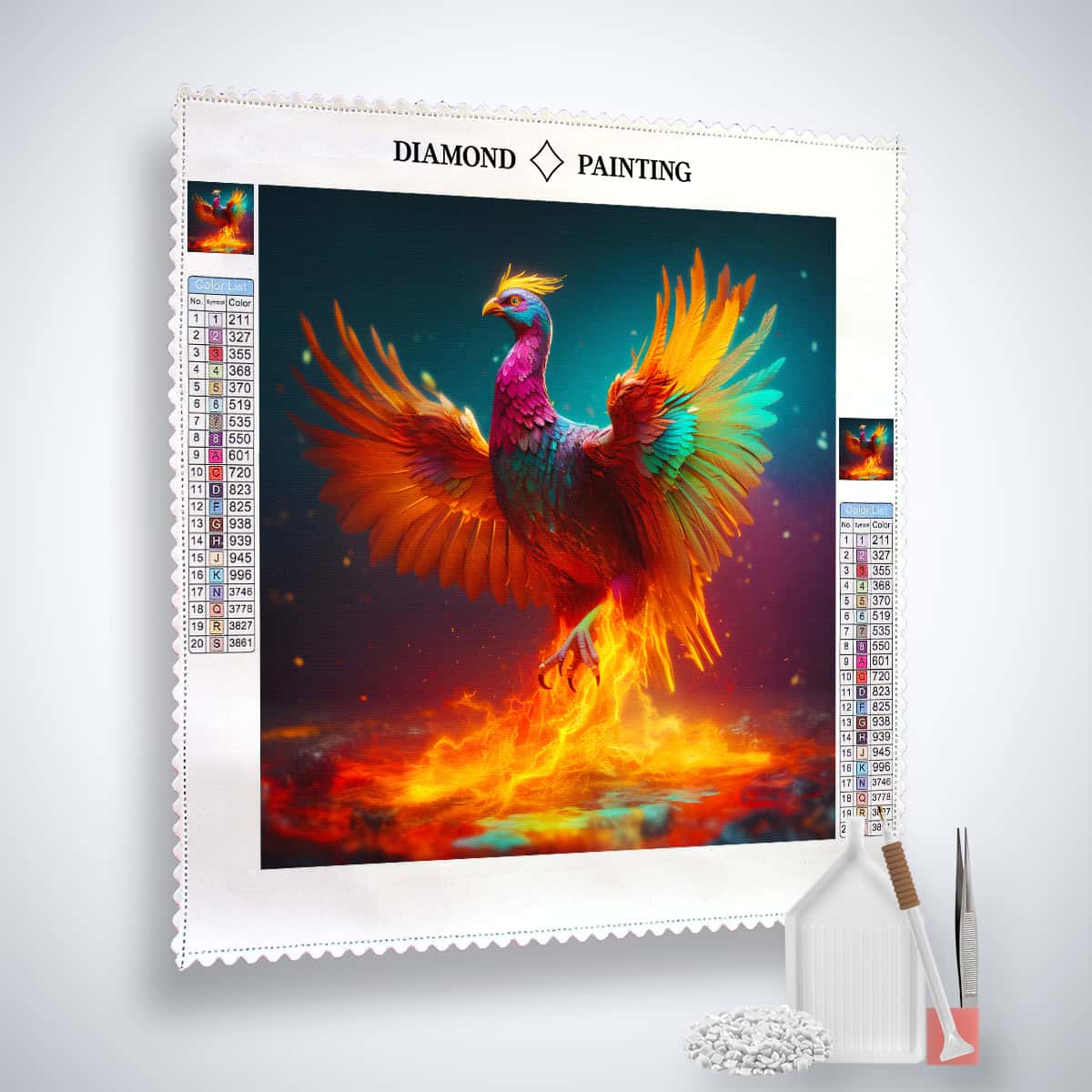 AB Diamond Painting - Zauberhafter Phönix - gedruckt in Ultra-HD - AB Diamond, Neu eingetroffen, Phönix, Quadratisch