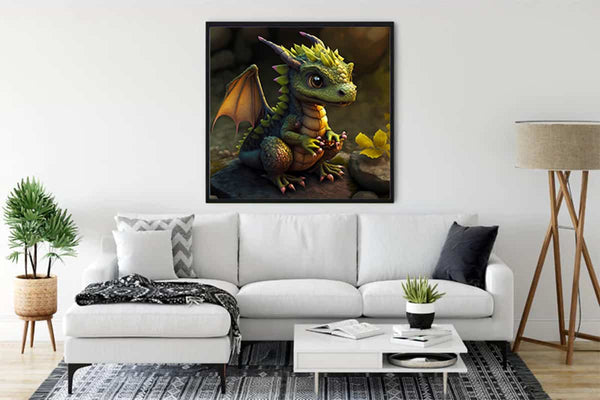 Malen nach Zahlen - Nachtflug - hochwertige Leinwand - 170523, Drachen, Fantasy, Neu eingetroffen, Quadratisch