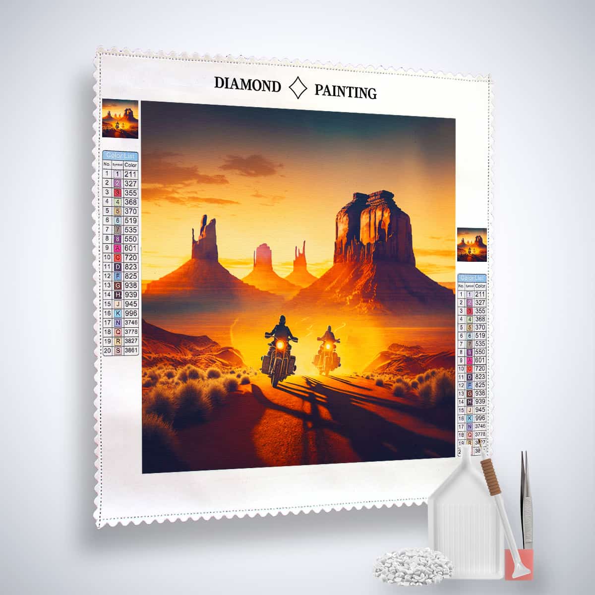 Diamond Painting - Cruiser der Landstraße - gedruckt in Ultra-HD - Motorrad, Motorräder, Neu eingetroffen, Quadratisch