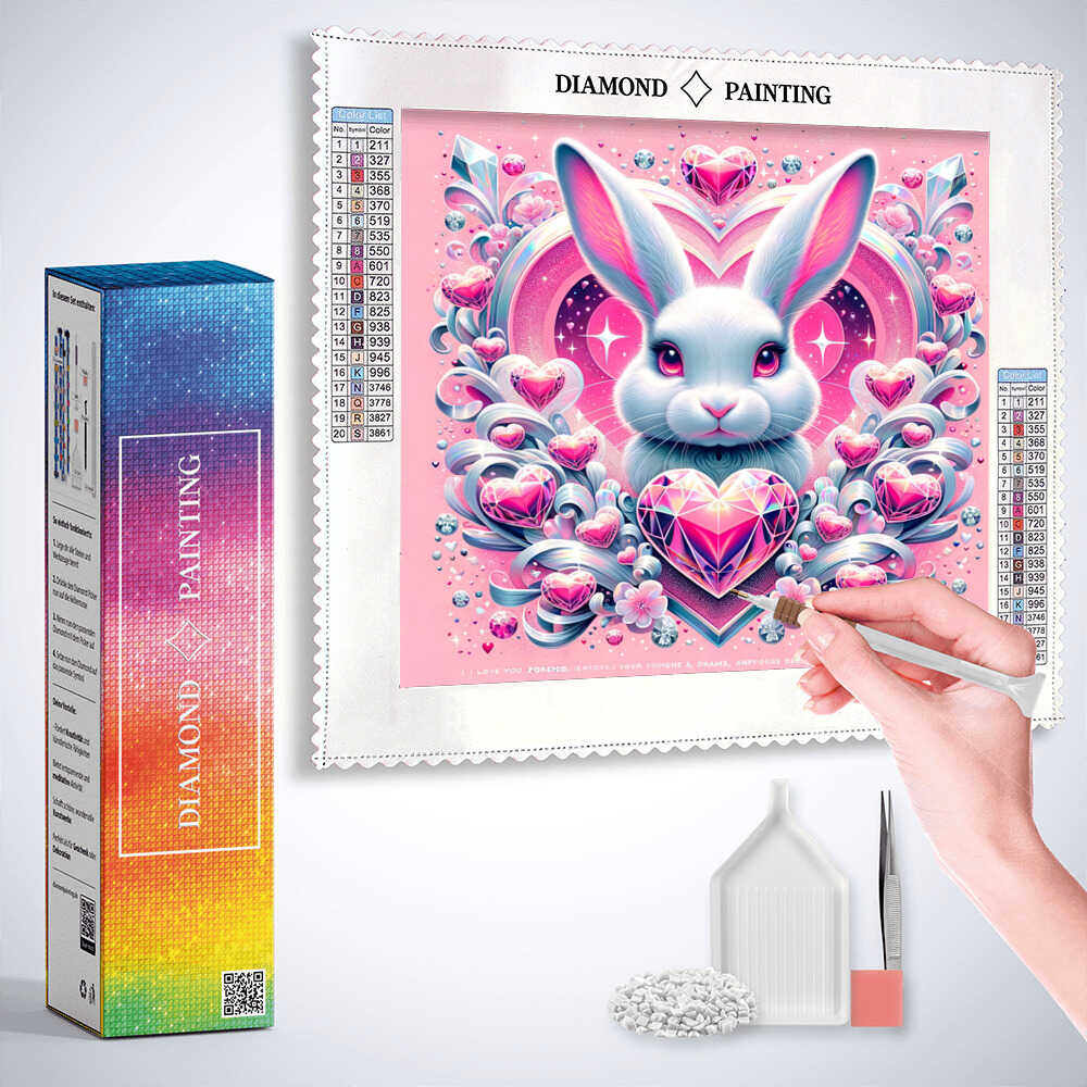 Diamond Painting - I Love You Forever Hase