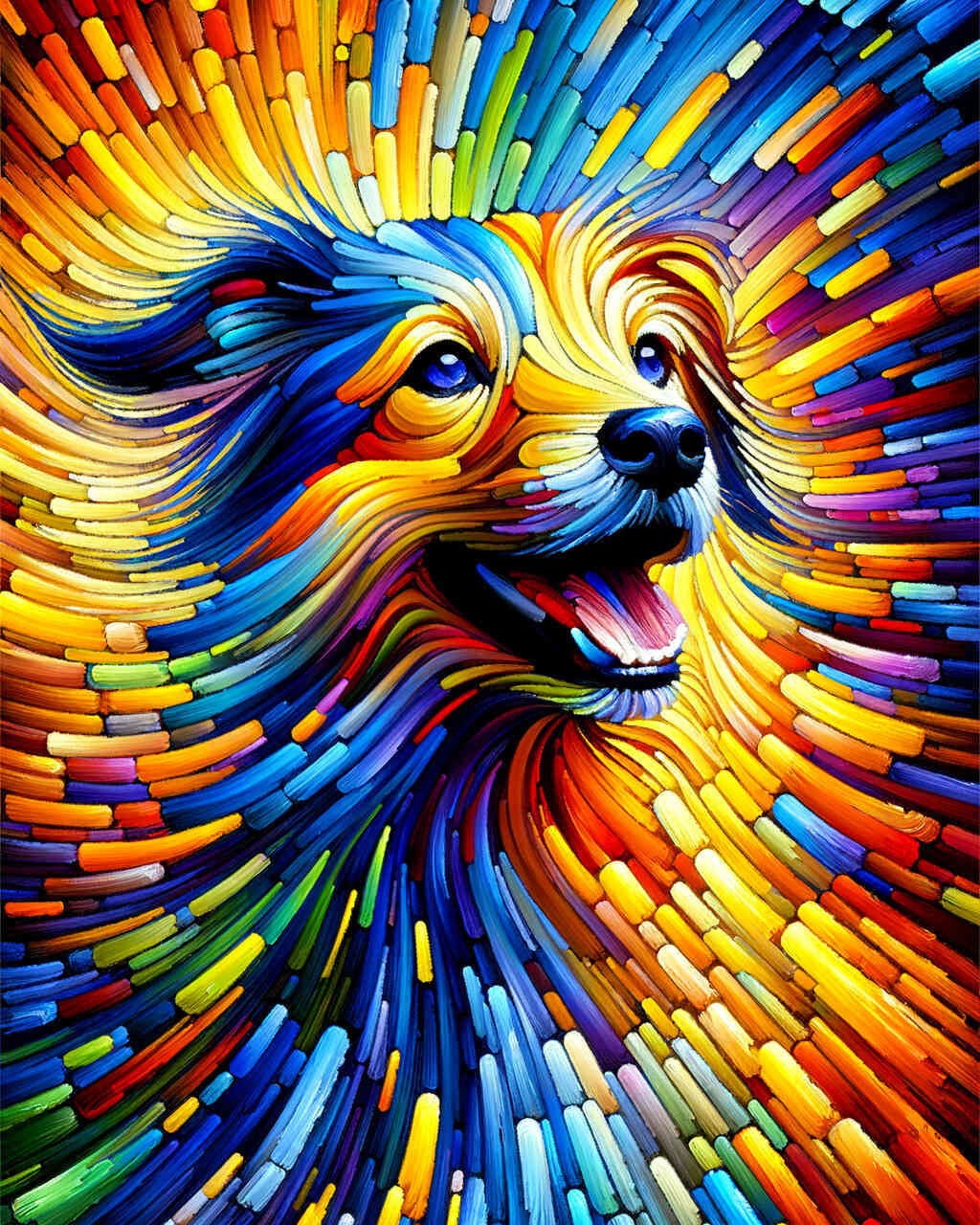 Diamond Painting - Hund Farbverlauf