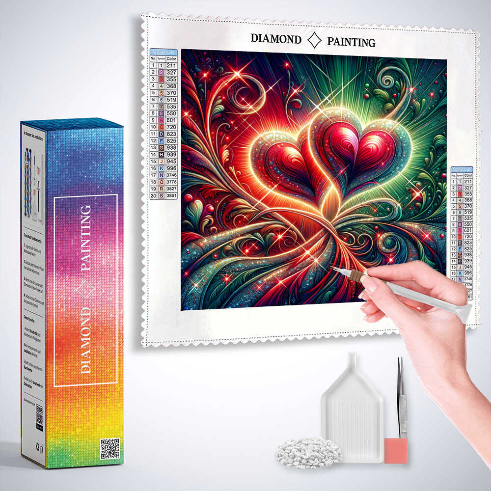 Ideen mit Herz Diamant Painting, wenskaart, 16 x cm, 370 g/m² Ideen mit Herz Diamant Painting, wenskaart, 16 x cm, 370 g/m²