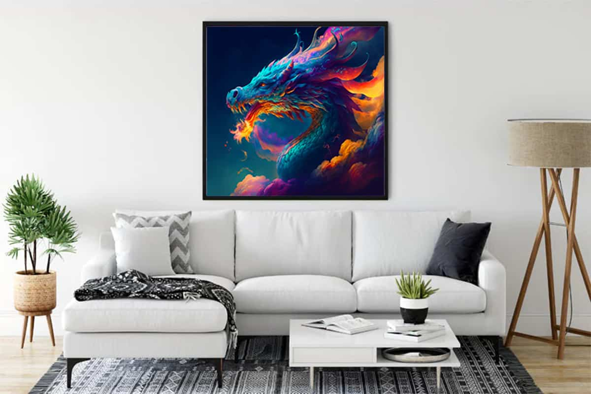 Diamond Painting - Mondlichtschuppe - gedruckt in Ultra-HD - Drachen, Fantasy, Neu eingetroffen, Quadratisch