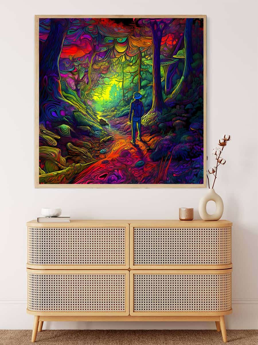 AB Diamond Painting - Entdecker im Wald - gedruckt in Ultra-HD - AB Diamond, Landschaft, Neu eingetroffen, Quadratisch, Wald