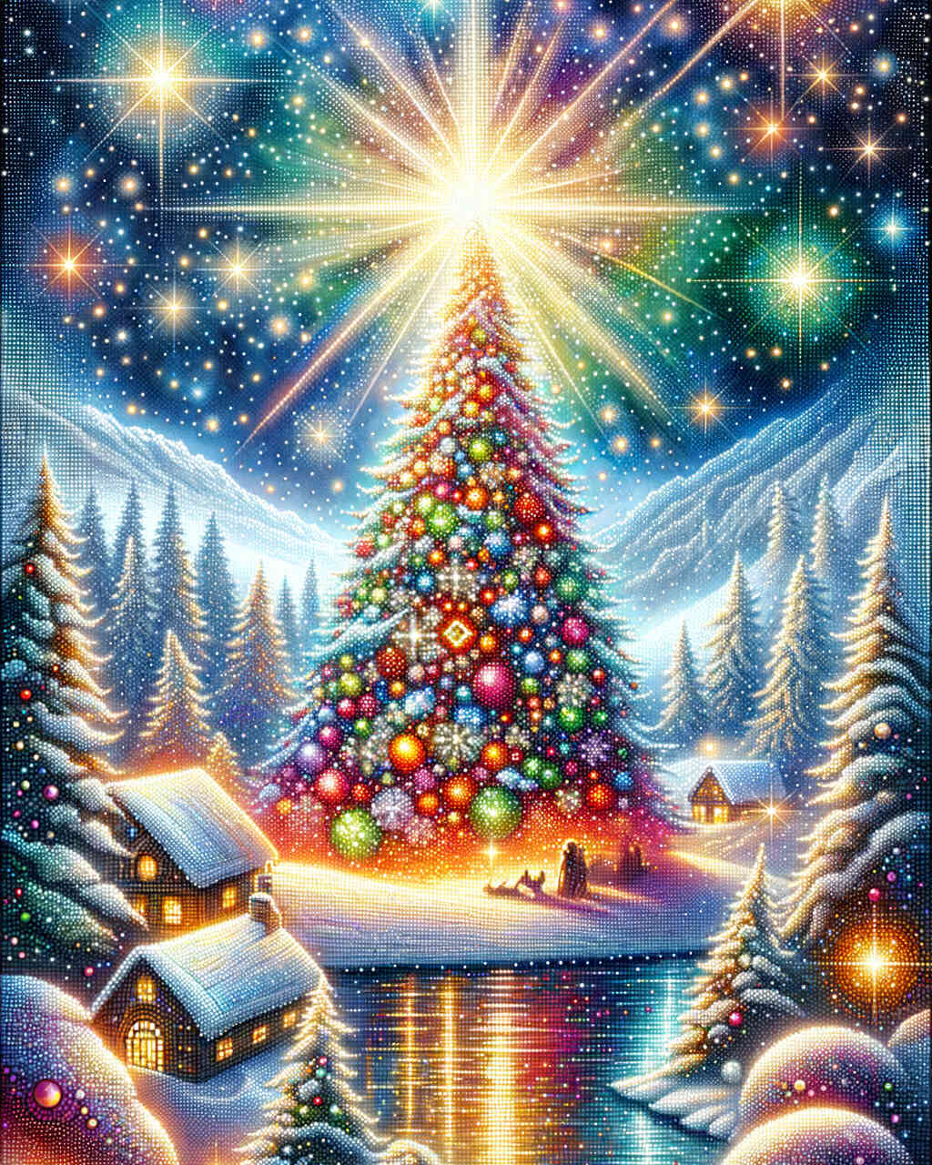 Diamond Painting - Großer Weihnachtsbaum