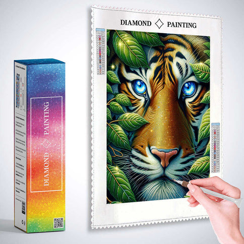 Diamond Painting - Tiger in Pflanze