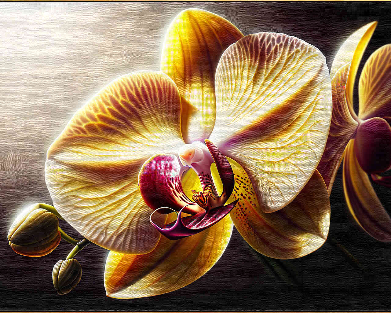 Diamond Painting - Orchidee in Gelb