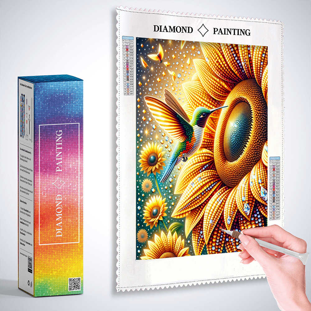 Diamond Painting - Sonnenblume Kolibri