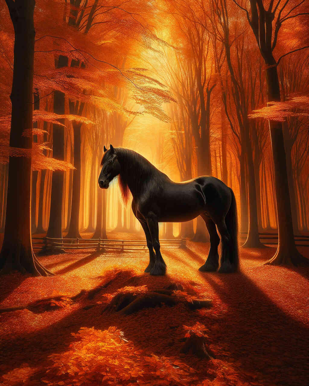 Diamond Painting - Anmutiges schwarzes Pferd