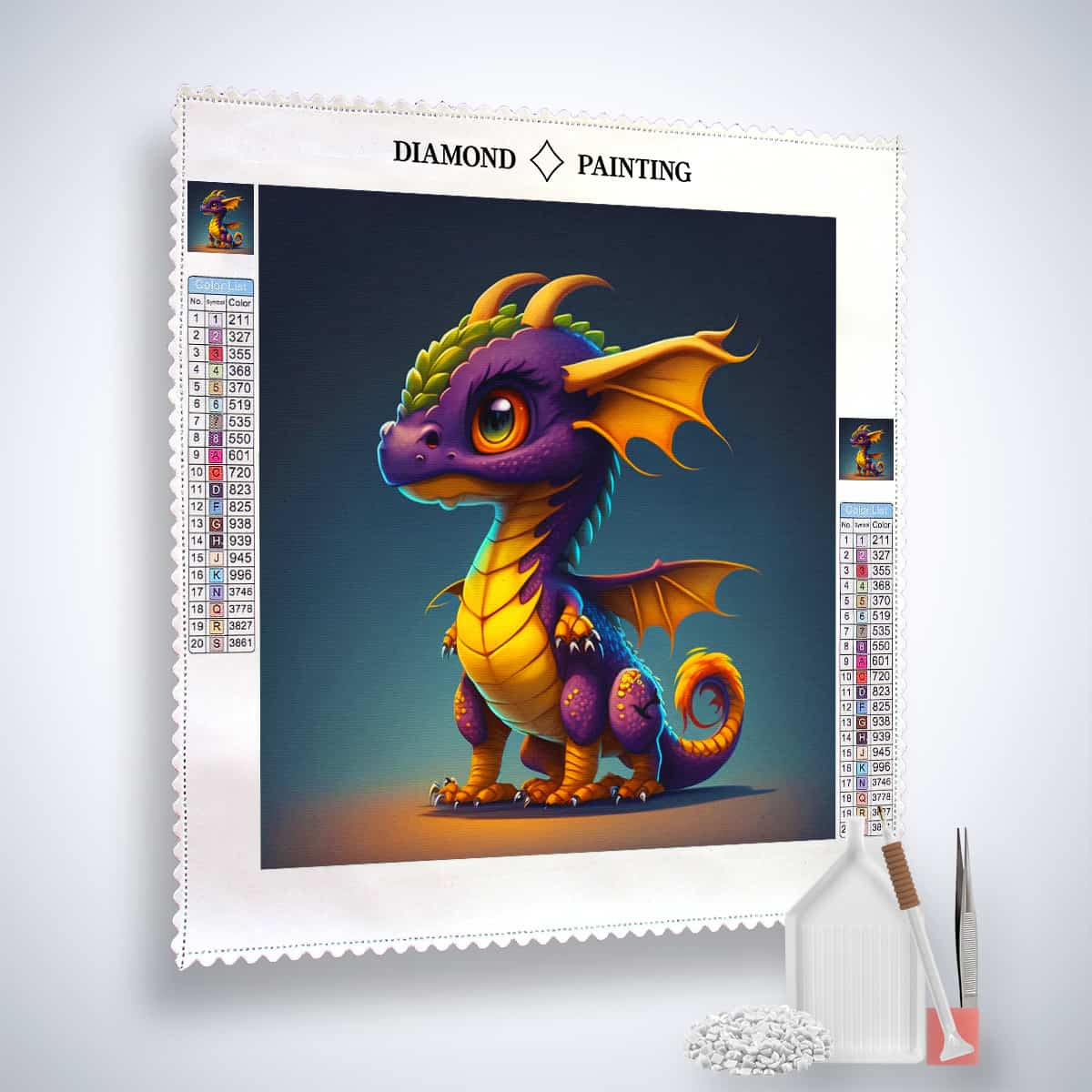 Diamond Painting - Drachenland - gedruckt in Ultra-HD - Drachen, Fantasy, Neu eingetroffen, Quadratisch