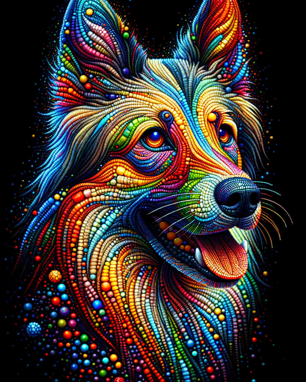Diamond Painting - Bunter Hund