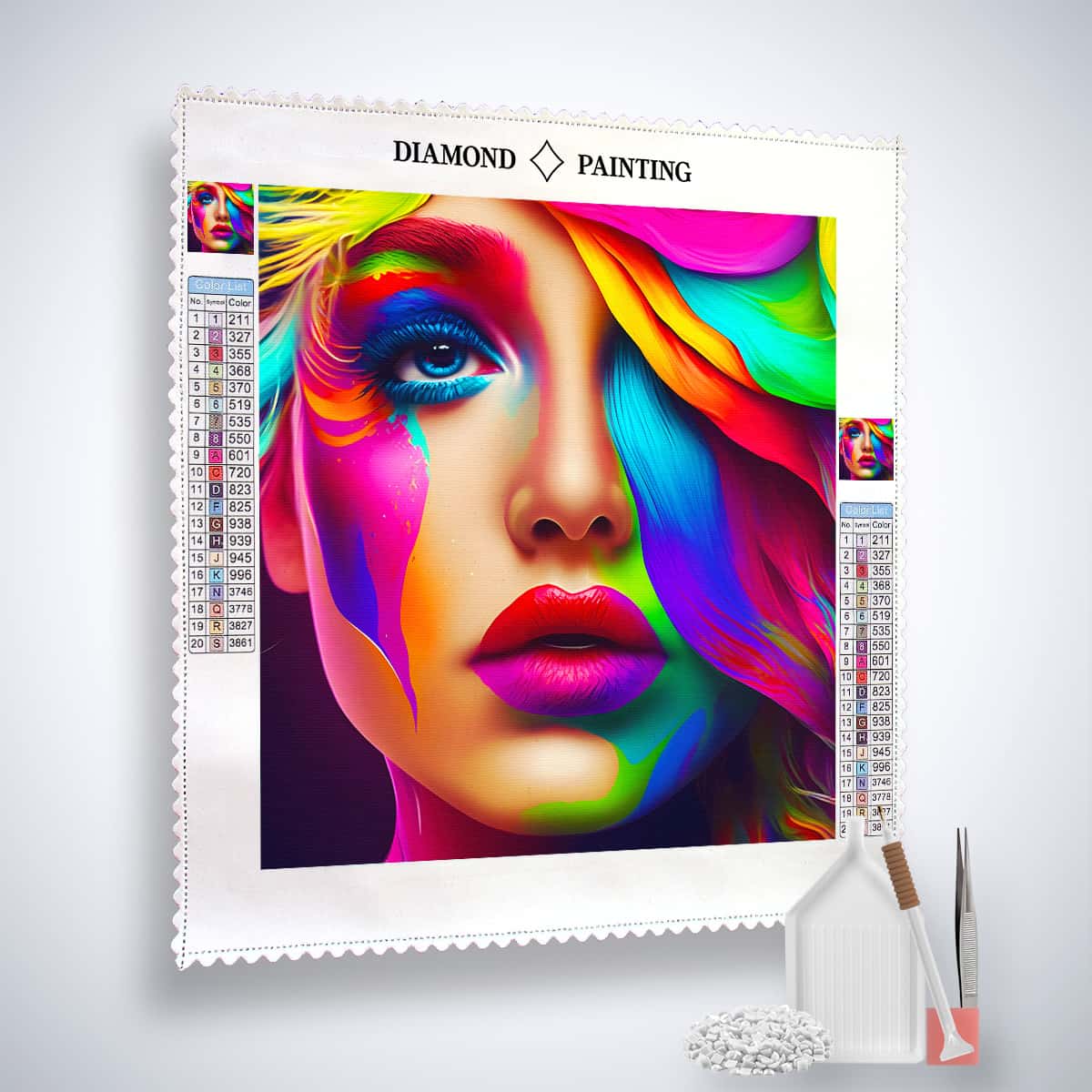 AB Diamond Painting - Farbverlauf Frau - gedruckt in Ultra-HD - AB Diamond, Menschen, Neu eingetroffen, Quadratisch