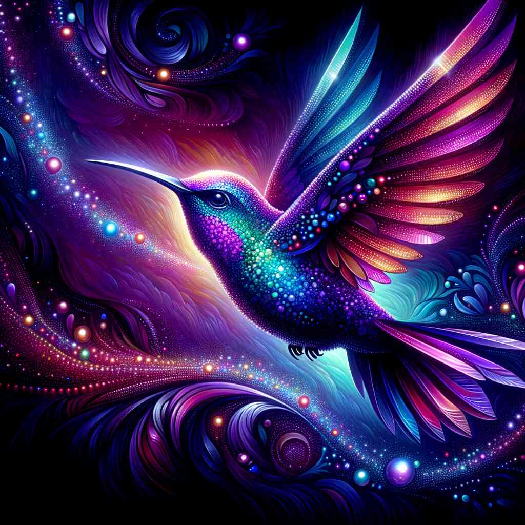 5D Diamond Painting Kolibri Set – DIY Diamantbild Für Erwachsene (30x30 Cm)